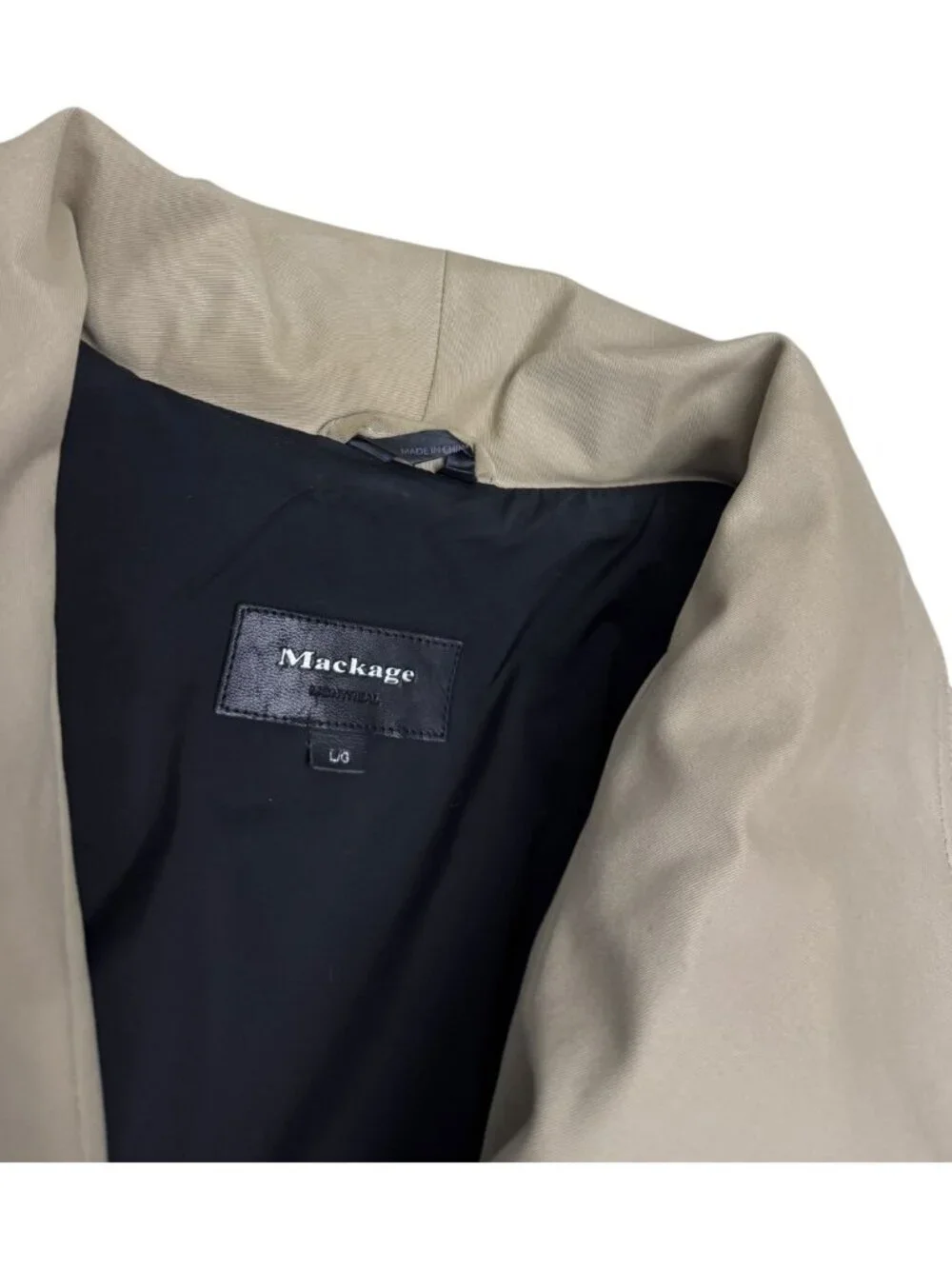 MACKAGE Luxury Designer Business Casual Trench Coat Jacket Womens Large
